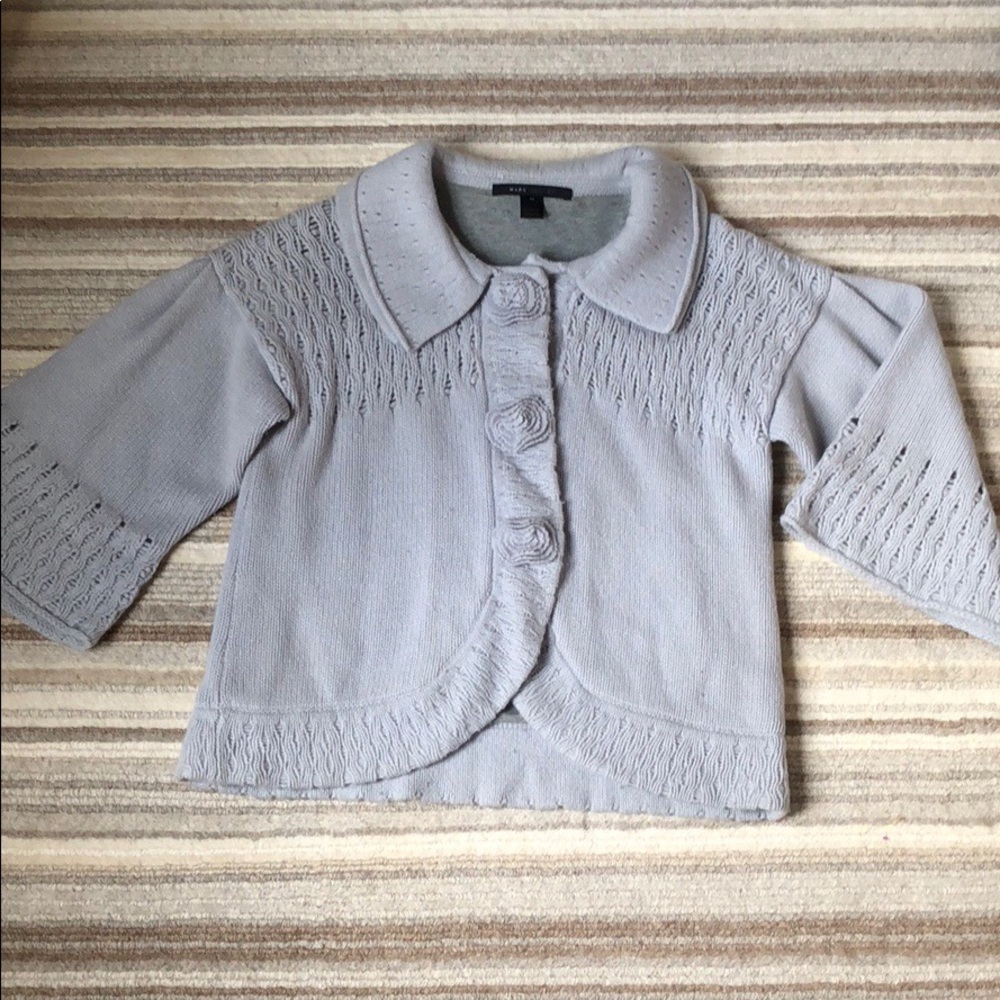 Marc Jacobs Light Gray Cropped Knit Jacket
